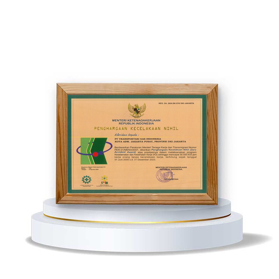 Zero Accident Award, HO Jakarta