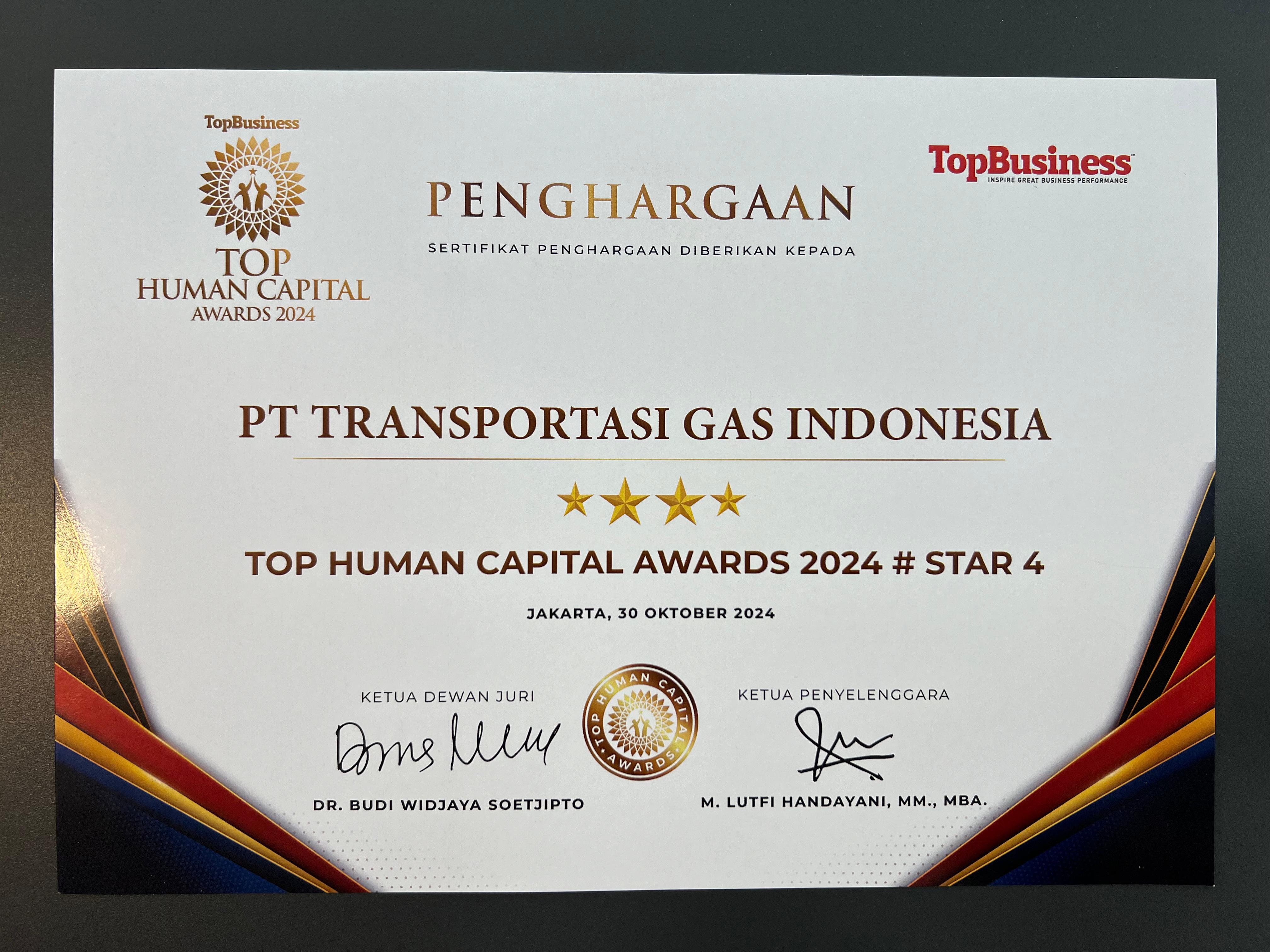 TGI Wins 2 Awards at the Top Human Capital Awards 2024