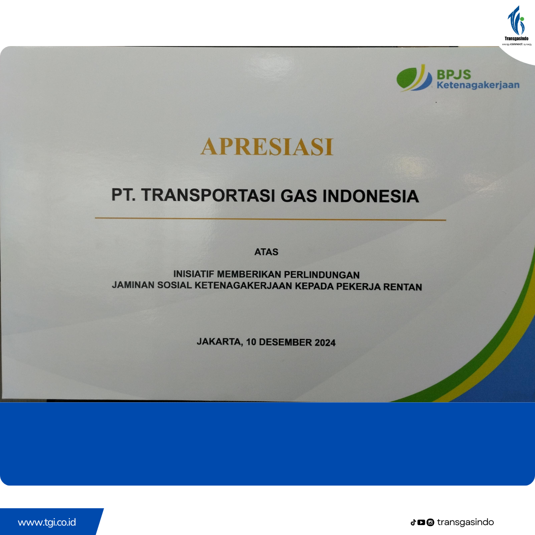 TGI Receives Recognition From BPJS Ketenagakerjaan