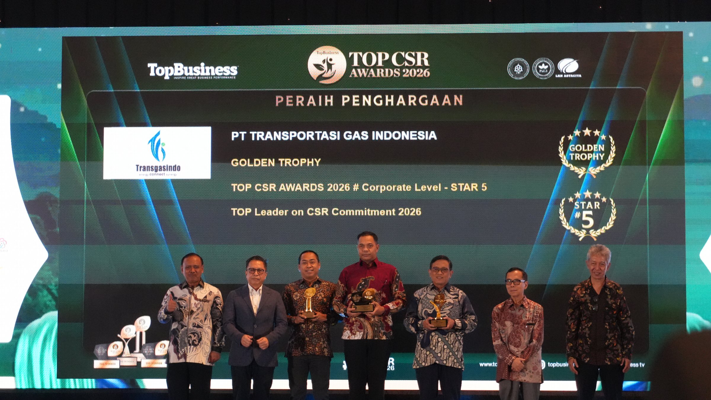 TGI Secures 5-Star TOP CSR Awards for Three Consecutive Years and Wins Top Leader Commitment 2026